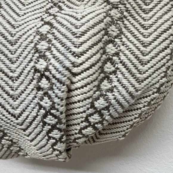 Vera Wang Simply Vera herringbone Cotton Faux Leather Hobo Shoulder Aztec Boho - Picture 4 of 16